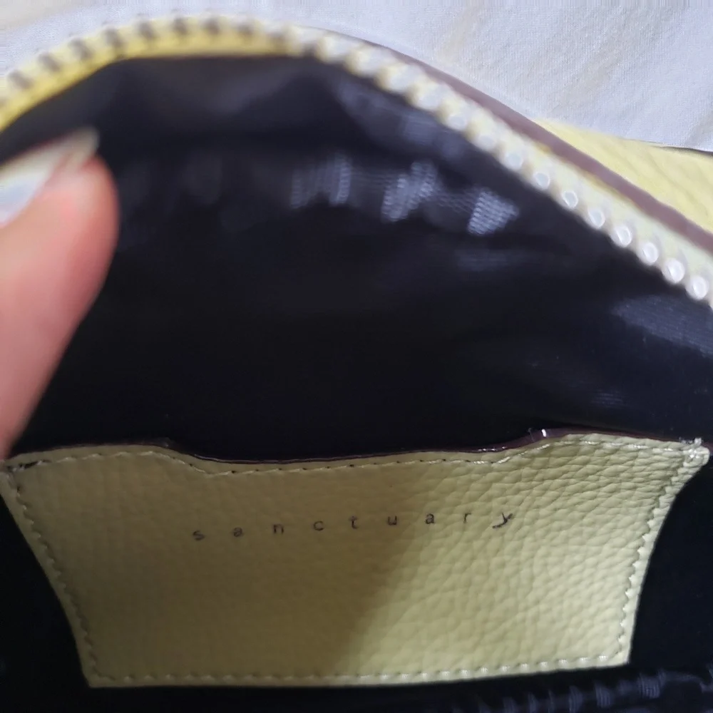 Sanctuary yellow purse with chain detailing